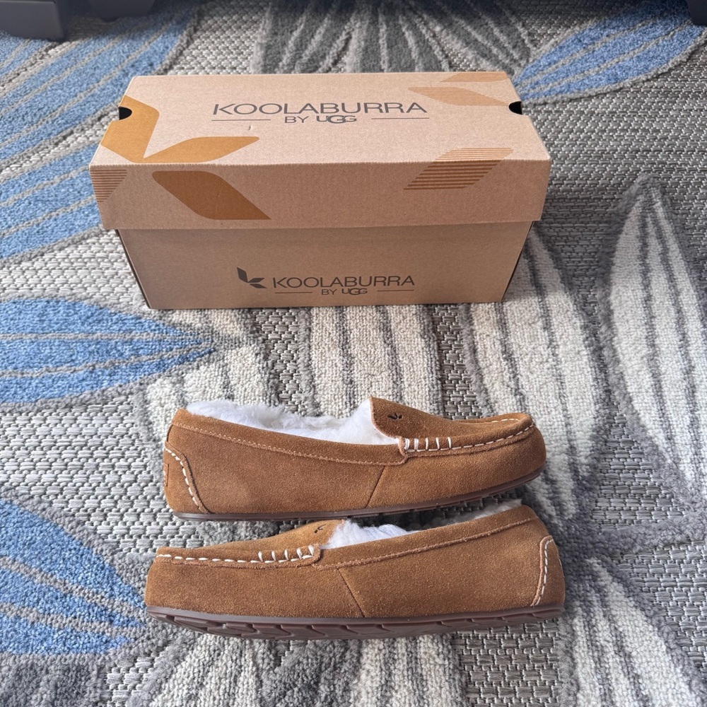 Koolaburra By UGG Women’s Lezly Slipper Chestnut Tan Size 7 New with Box - Picture 2 of 6